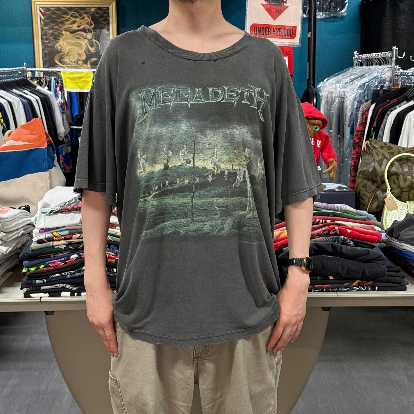 MEGADETH 90s "HUNG OUT TO DRY" Vintage T-Shirt Size XL