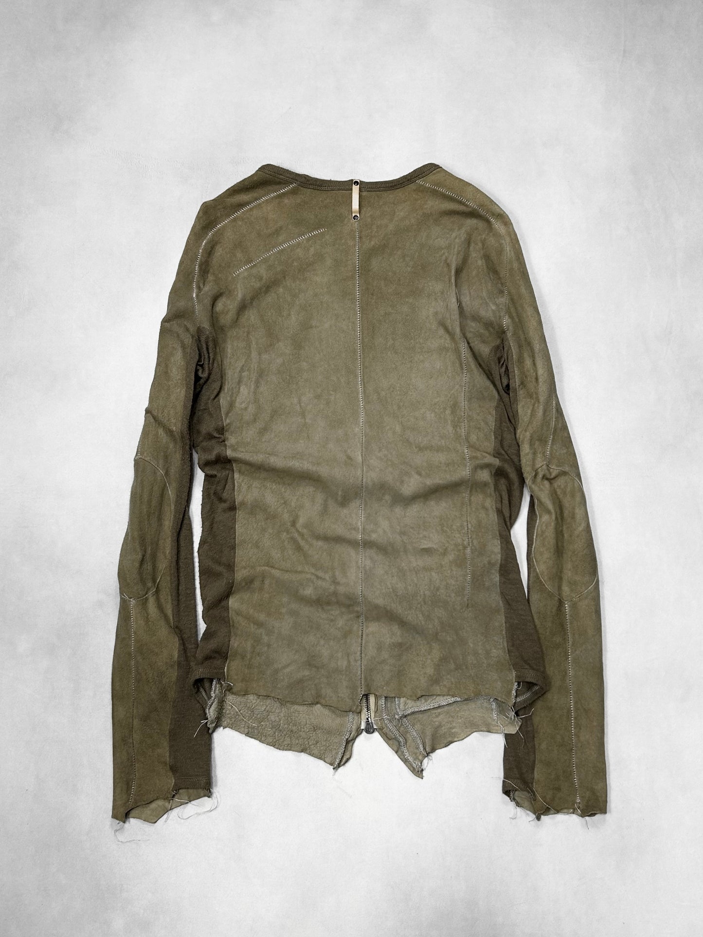 Isaac Sellam Experience Green Switching Zip Cardigan Size XS