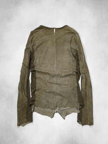 Isaac Sellam Experience Green Switching Zip Cardigan Size XS