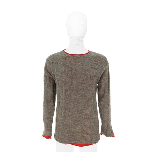 COMME des GARCONS HOMME 1998 Wool Sweater Grey/Orange