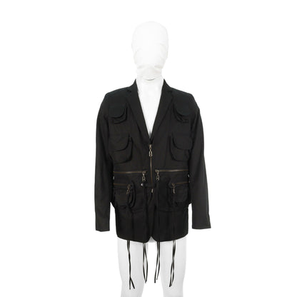 RAF SIMONS 2003 S/S Black White Jacket Size 46