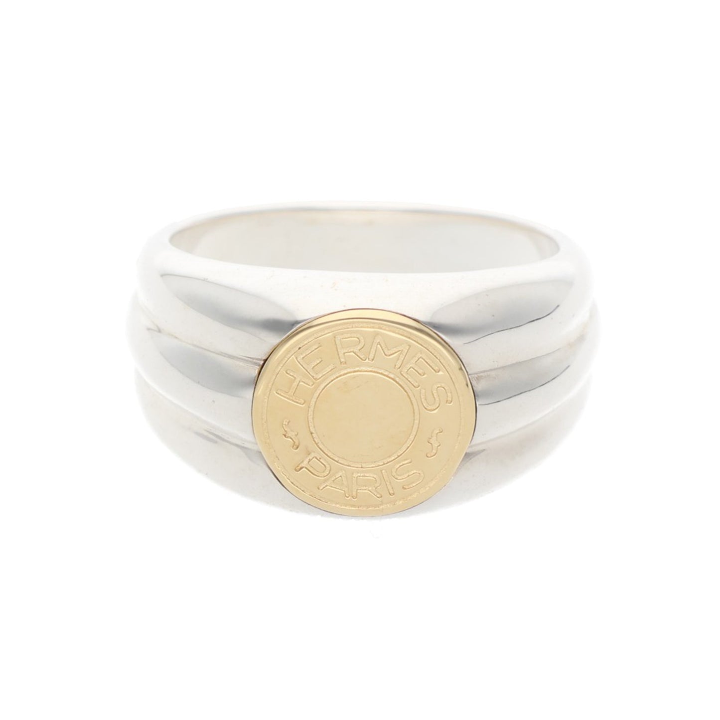 Hermes HERMÈS Silver Gold 925 750 Ring