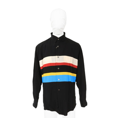 LQ Y's for men Black Rayon Long Sleeve Shirt