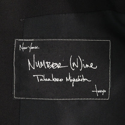 NUMBER (N)INE Wool Silk Jacket Black Size 2