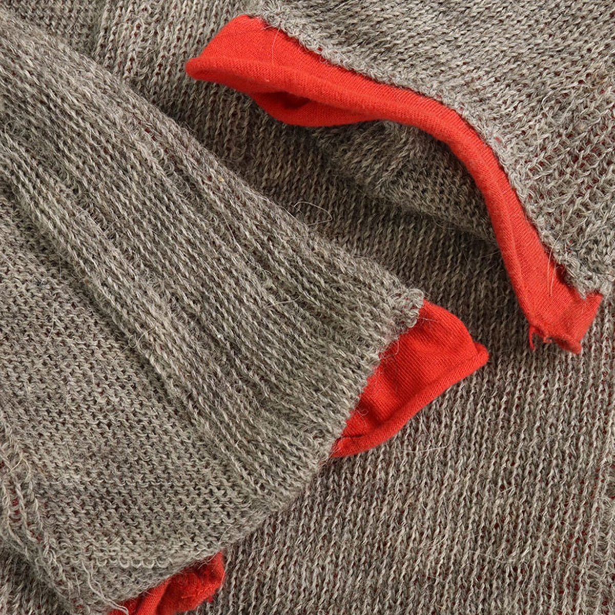 COMME des GARCONS HOMME 1998 Wool Sweater Grey/Orange