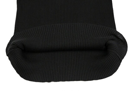 CHANEL Stretch Cotton Rib Tank Top Black Size 36