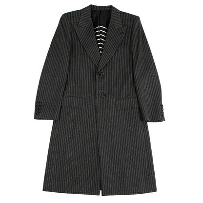 Jean Paul GAULTIER HOMME Herringbone Coat Gray Size 48