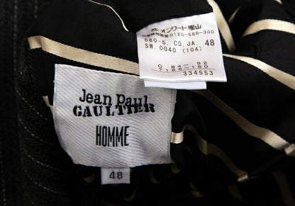 Jean Paul GAULTIER HOMME Herringbone Coat Gray Size 48