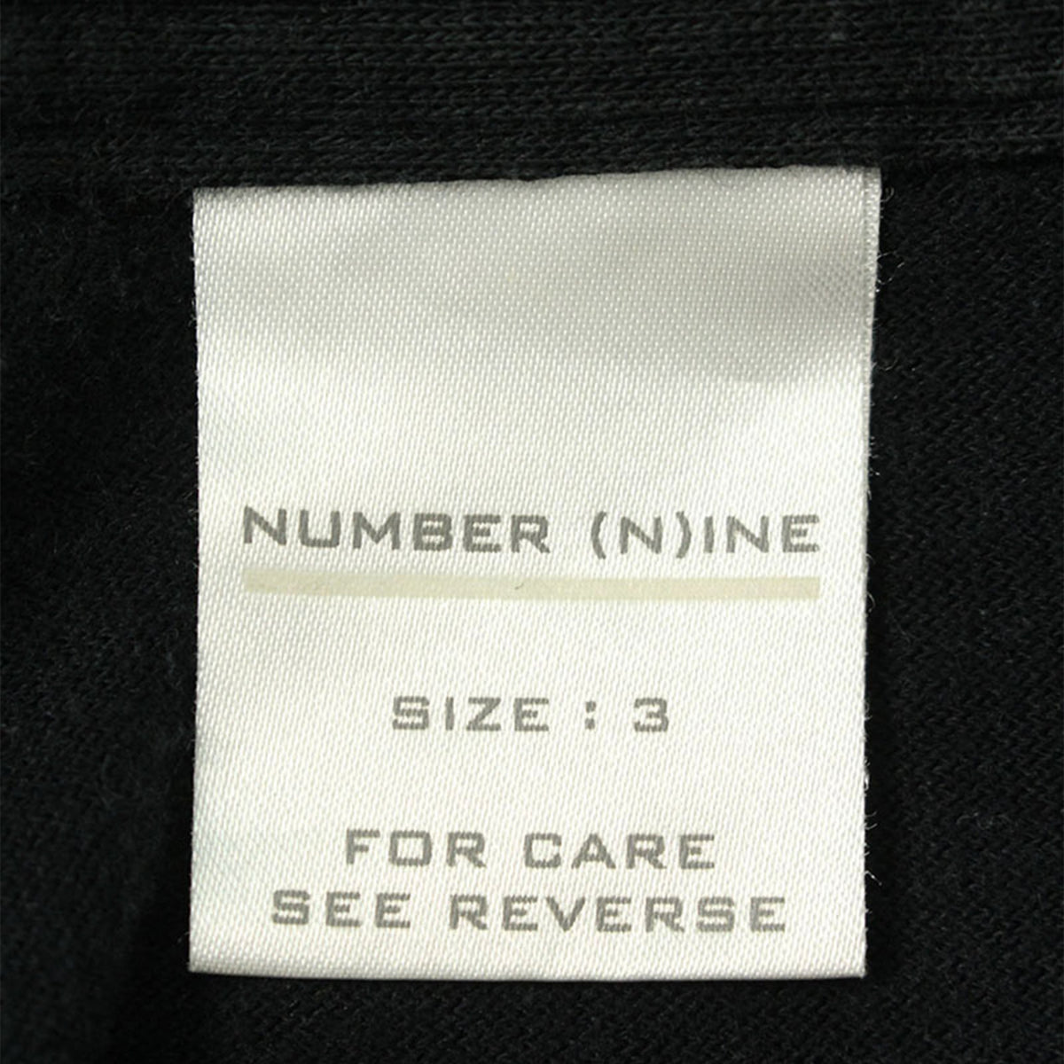 NUMBER (N)INE 2001 S/S Black Long Sleeve Shirt Size 3