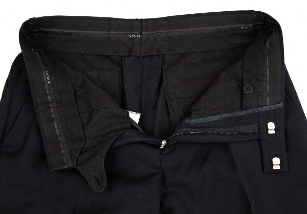 GUCCI Wool Tapered Pants Navy Size M
