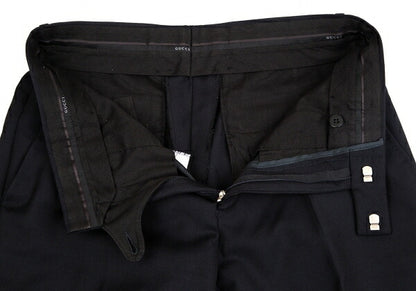 GUCCI Wool Tapered Pants Navy Size M
