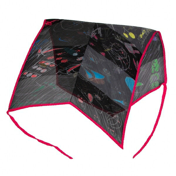 PLEATS PLEASE Graphic Print Scarf Multi