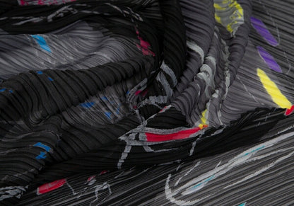 PLEATS PLEASE Graphic Print Scarf Multi