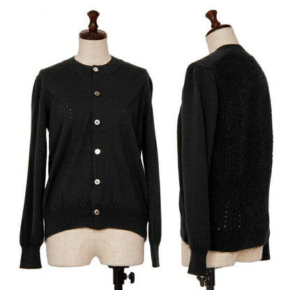 COMME des GARCONS Wool Low Gauge Knit Cardigan Black Size S