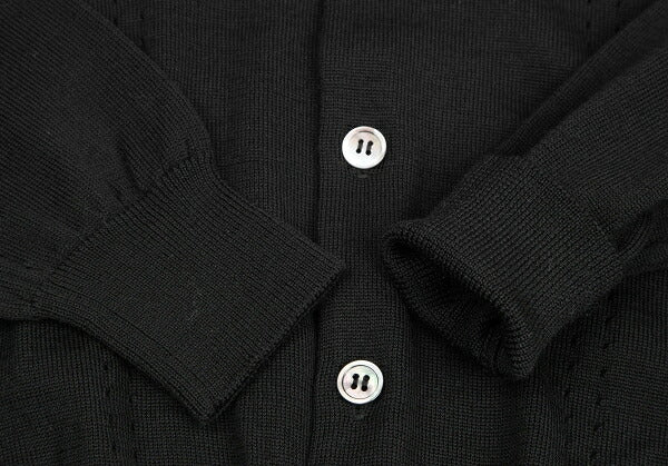 COMME des GARCONS Wool Low Gauge Knit Cardigan Black Size S