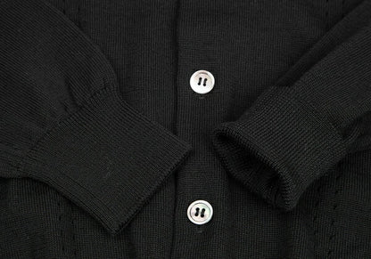 COMME des GARCONS Wool Low Gauge Knit Cardigan Black Size S