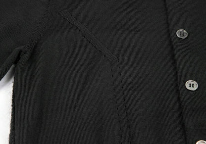 COMME des GARCONS Wool Low Gauge Knit Cardigan Black Size S