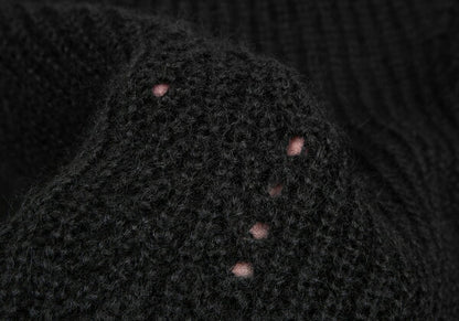 COMME des GARCONS Wool Low Gauge Knit Cardigan Black Size S