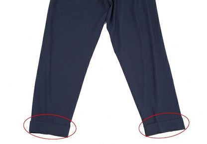 Jean Paul GAULTIER FEMME Wool Double Back Pants Blue Size 42