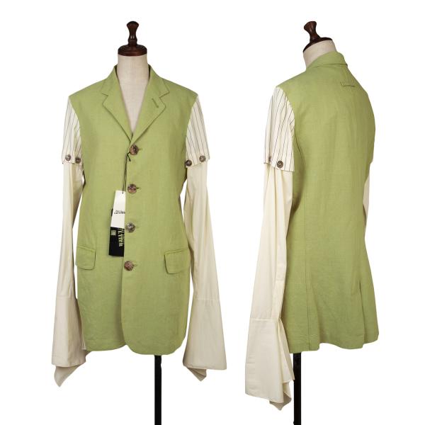 Jean Paul GAULTIER FEMME 2-Way Linen Jacket Green Size 42