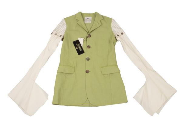 Jean Paul GAULTIER FEMME 2-Way Linen Jacket Green Size 42