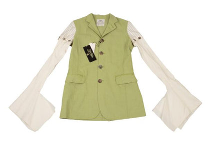 Jean Paul GAULTIER FEMME 2-Way Linen Jacket Green Size 42