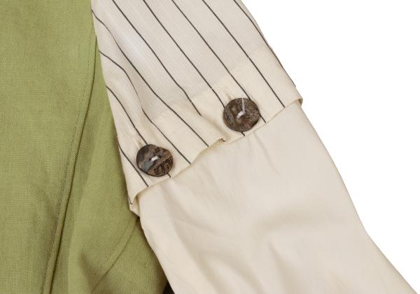 Jean Paul GAULTIER FEMME 2-Way Linen Jacket Green Size 42