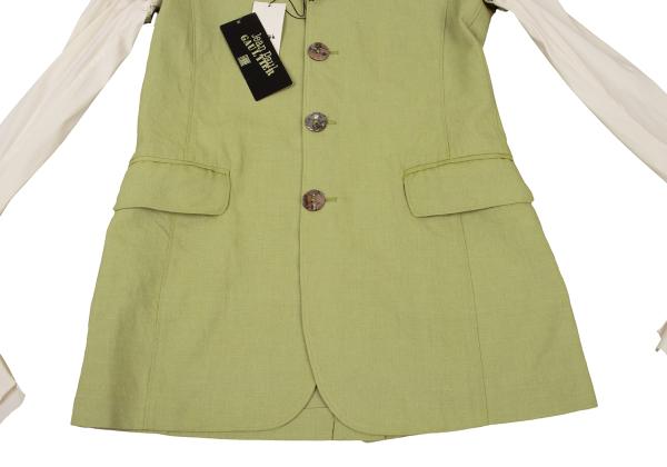 Jean Paul GAULTIER FEMME 2-Way Linen Jacket Green Size 42