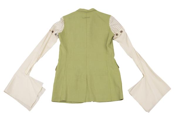 Jean Paul GAULTIER FEMME 2-Way Linen Jacket Green Size 42
