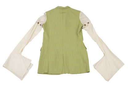 Jean Paul GAULTIER FEMME 2-Way Linen Jacket Green Size 42