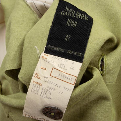 Jean Paul GAULTIER FEMME 2-Way Linen Jacket Green Size 42