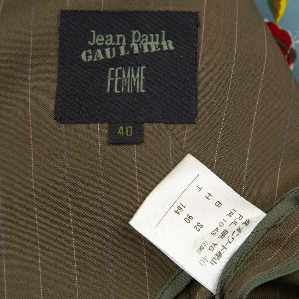 Jean Paul GAULTIER FEMME Colorful Jacket Green Size 40