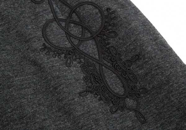 Jean Paul GAULTIER FEMME Embroidered Wool Skirt Gray Size 40