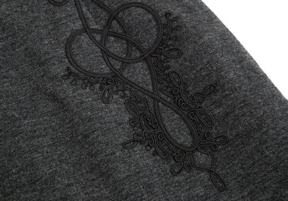 Jean Paul GAULTIER FEMME Embroidered Wool Skirt Gray Size 40