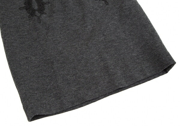 Jean Paul GAULTIER FEMME Embroidered Wool Skirt Gray Size 40