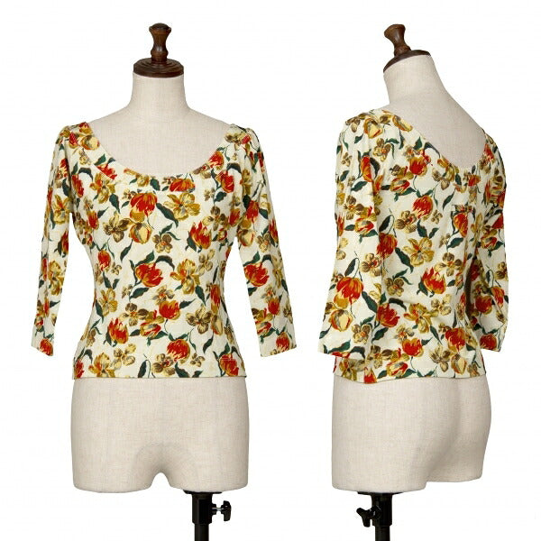 Jean Paul GAULTIER FEMME Floral Print Blouse Multi Size 40
