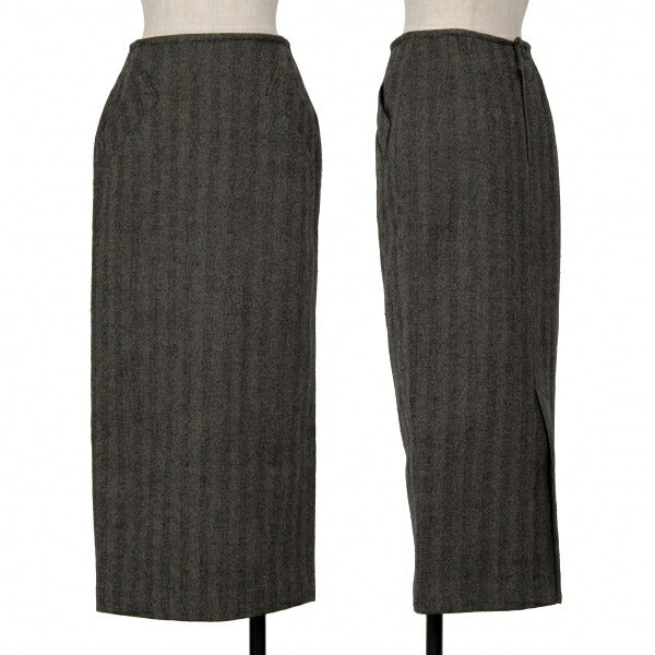 Jean Paul GAULTIER FEMME Herringbone Skirt Gray Size 40