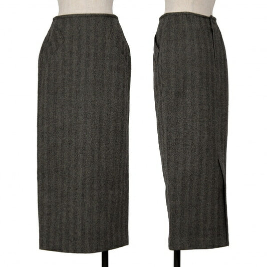Jean Paul GAULTIER FEMME Herringbone Skirt Gray Size 40