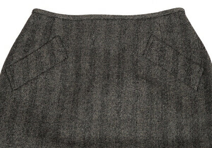 Jean Paul GAULTIER FEMME Herringbone Skirt Gray Size 40