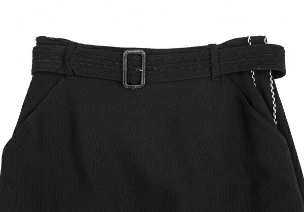 Jean Paul GAULTIER FEMME Piping Belted Skirt Black Size 40