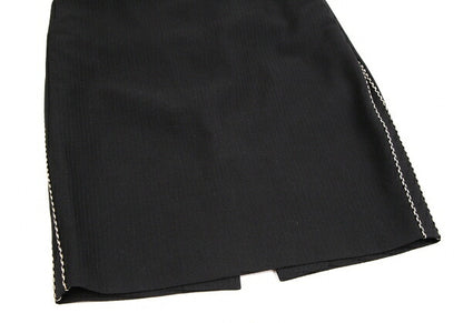 Jean Paul GAULTIER FEMME Piping Belted Skirt Black Size 40