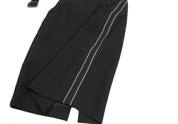 Jean Paul GAULTIER FEMME Piping Belted Skirt Black Size 40