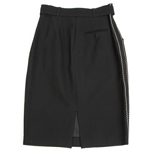 Jean Paul GAULTIER FEMME Piping Belted Skirt Black Size 40