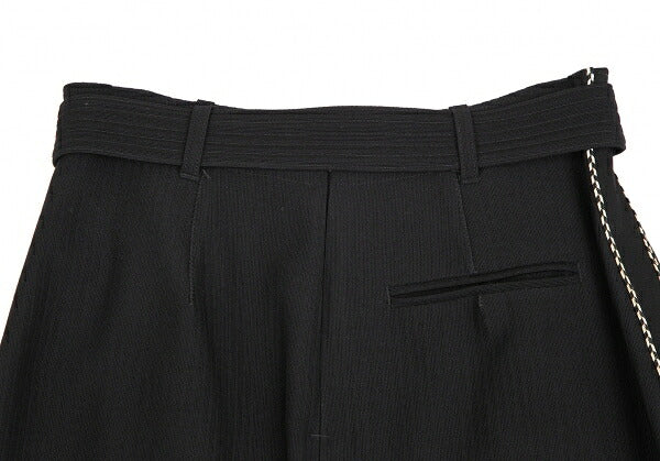 Jean Paul GAULTIER FEMME Piping Belted Skirt Black Size 40