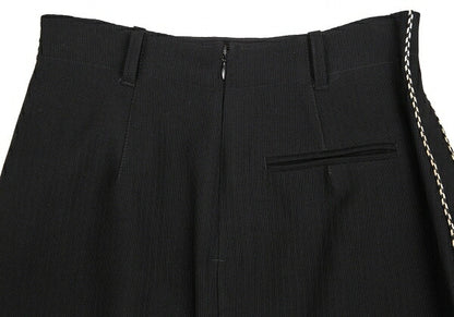Jean Paul GAULTIER FEMME Piping Belted Skirt Black Size 40