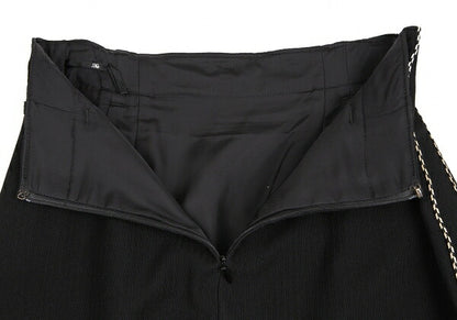 Jean Paul GAULTIER FEMME Piping Belted Skirt Black Size 40