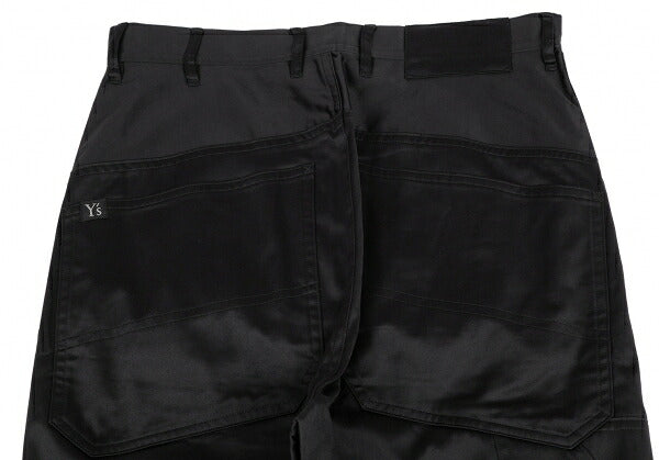 Y's Cotton Glossy Painter Sarouel Pants Black Size 2