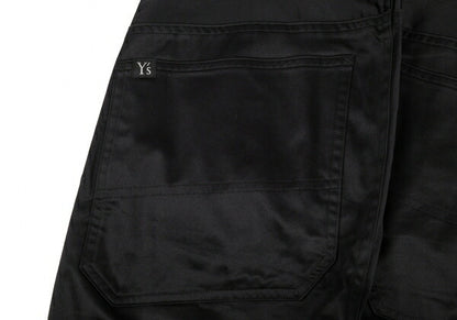 Y's Cotton Glossy Painter Sarouel Pants Black Size 2