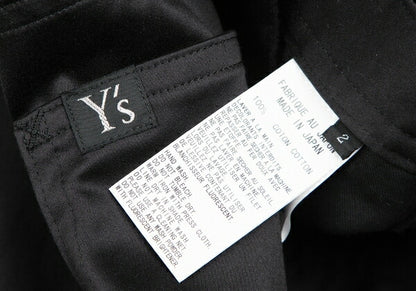 Y's Cotton Glossy Painter Sarouel Pants Black Size 2