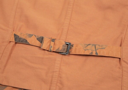 Papas Dark Palm Print Cotton Vest Orange Size M